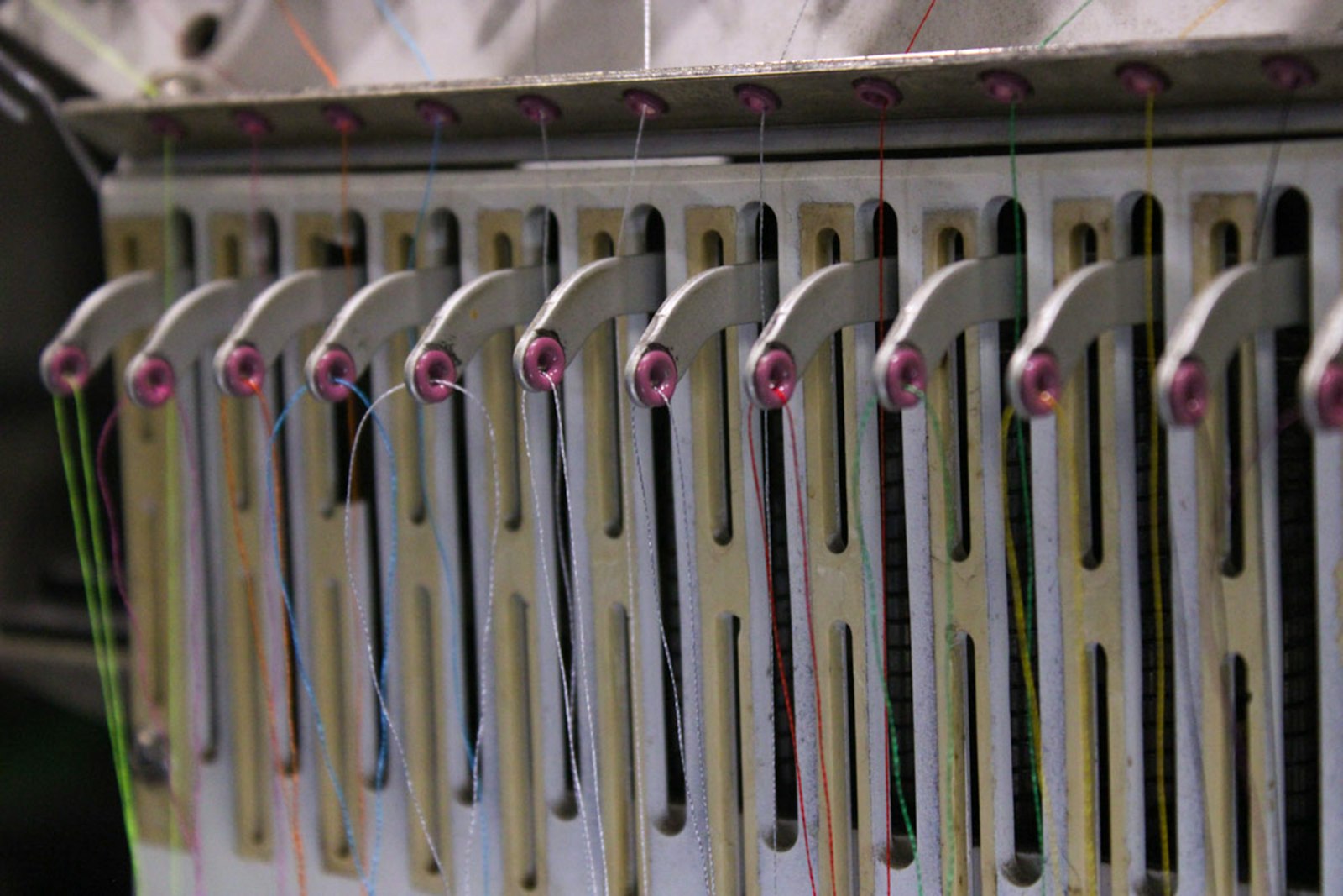 Close-up industrial machine detail for precision production